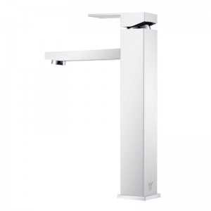 Ottimo Solid Brass Square Chrome Tall Basin Mixer Banyo Vanity Tap