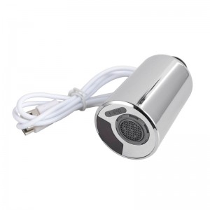 Ang Chrome Touchless Motion Sensor Rechargeable Kitchen Mixer Ibira ang Spray Head USB