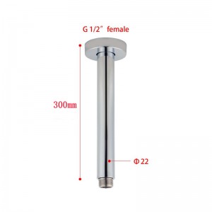 300mm Ceiling Shower Arm Round Chrome Stainless Simbi 304