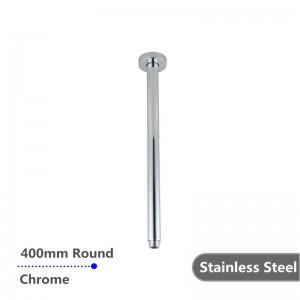 400mm Langit-langit Chrome Langit-langit Shower Lengan Bulat Stainless Steel 304