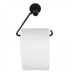 Zevi Self Adhesive Round Black Toilet Paper Holder 304 Stainless Steel Driller ដោយឥតគិតថ្លៃ