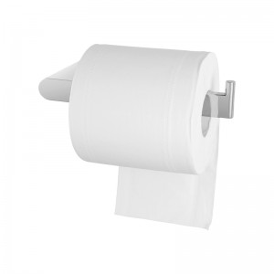 Quavo Square Chrome Toilet Paper Holder ကြေးဝါနံရံ တပ်ဆင်ထားသည်။