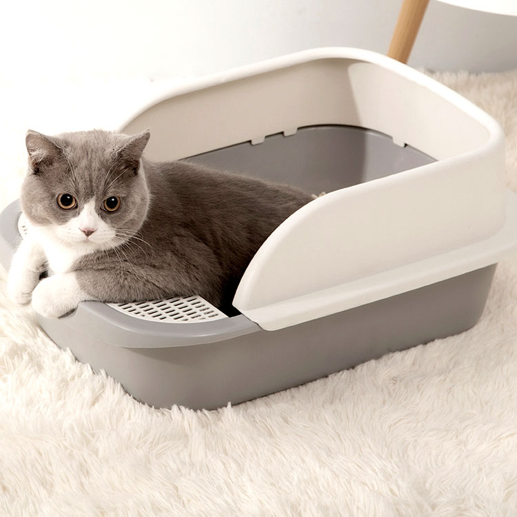 Cat litter box full sizes semi-enclosed cat toilet and anti-splash cat supplies Product description