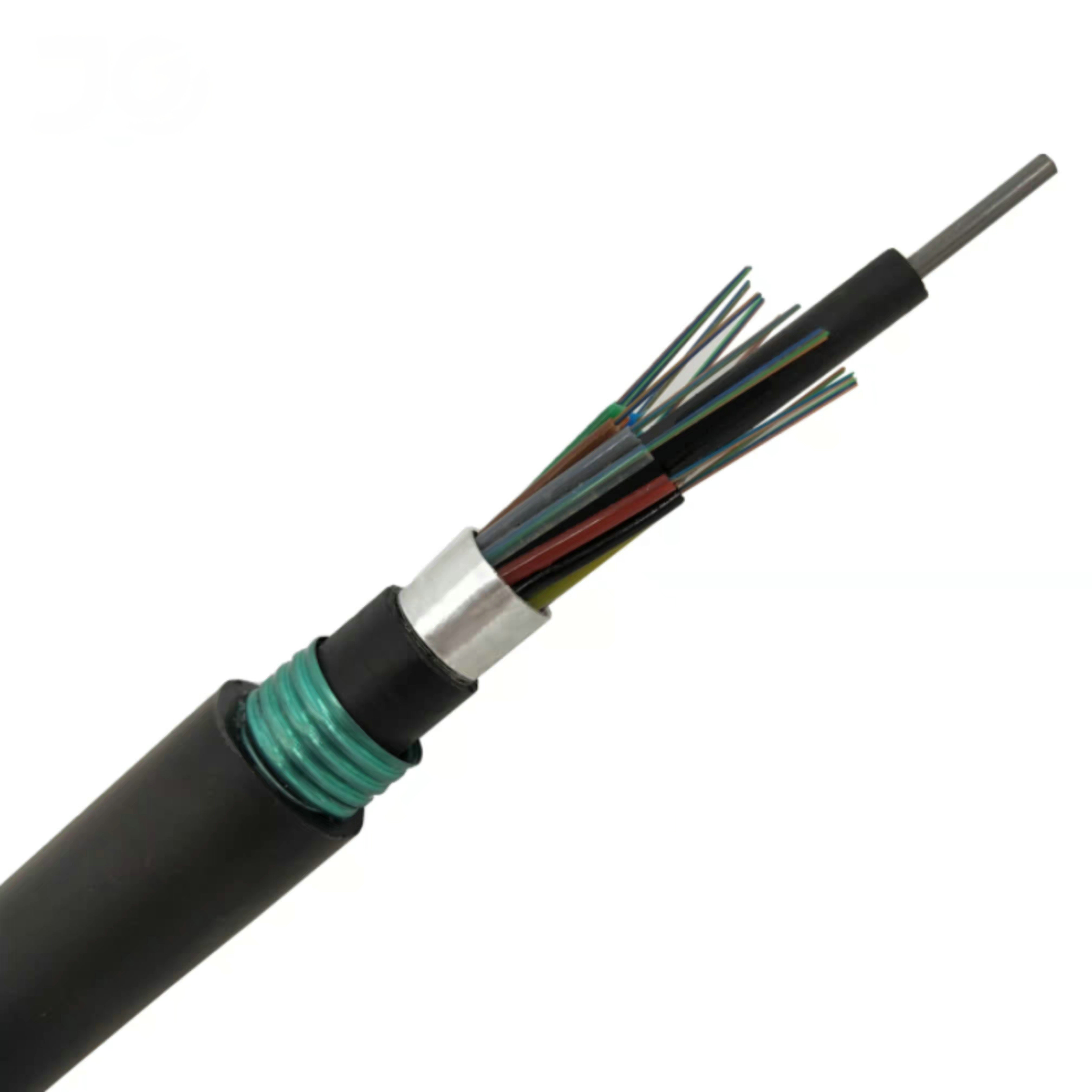 Manifatturi għant doppju 24 qlub Modalità Unika kanali armati GYTA Cable tal-fibra ottika