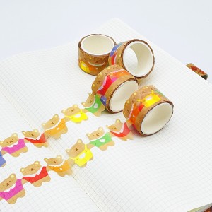 Cinta Washi troquelada de papel xaponés decorativo con selo personalizado