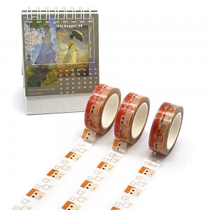 Kertas Pembungkus Adat Foil Emas pikeun Dekorasi Albeum Overlay Washi Tape