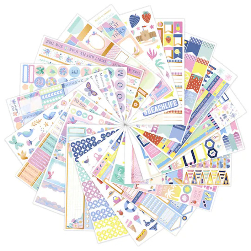 Sticker Book: Blank Sticker Book Unicorn Theme Sticker Journal 8x10 100 Pages (Volume 10) [Book]