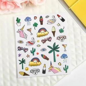 Kleurige Planner Stickers Leuke funksjonele dekorative ûntwerperstickers foar Bullet Journals