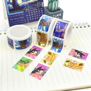 Cores Colorful Printer Printer Stamp Print Masking Crear cinta Washi