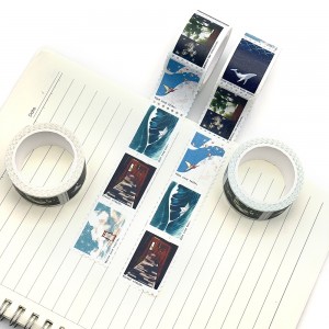 Warna-warni Printer Stamp Print Masking Nggawe Washi Tape