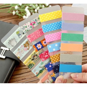 Custom Design Sticker Goudfolie Sample PVC-kaart voor Washi Tape-kaarten