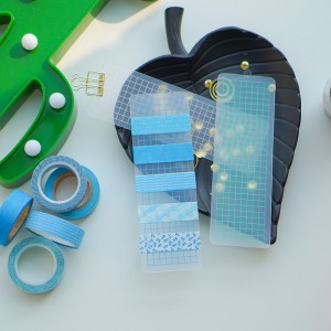Cree la tarjeta del PVC de la muestra de la hoja de oro de la etiqueta engomada para requisitos particulares para las tarjetas de la cinta de Washi