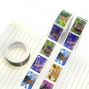 Custom Featured Stamp Dekoratives japanisches Papier gestanztes Washi-Klebeband