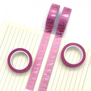 Custom Foiled Personalize Brand 15mm Ġappuniż Plain Floral Washi Tape Custom Logo