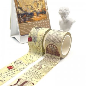 Juego de cintas Washi del zodiaco de enmascarar de papel de decoración impermeable amarilla de alta calidad personalizada
