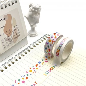 Custom Customer High Quality Waterproof Decor Paper Masking Zodiac Washi Tape Set