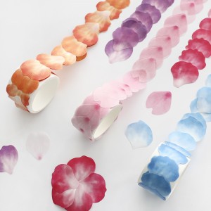 შეკვეთით დამზადებული იაპონური წვრილმანი Scrapbooking ხელნაკეთი დეკორაციის სტიკერები Flower Petal Washi Tape