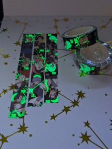 Custom Printed Glow In the Dark Dekoratif Peuting Glow Washi Tape