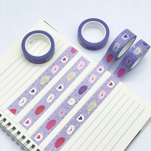 Custom Rolls Foil Washi Tape Manufacturer 15mm Wide DIY Craft Washi Masking Tape