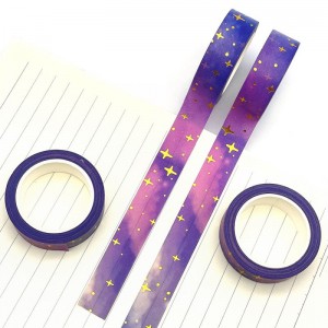 ການພິມແບບກຳນົດເອງ washi Masking Paper tape silver holo foil washi Tape for decoration