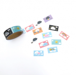 Customized DIY Craft Stamp Stickers Label Perforated Washi Tape