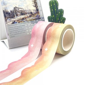 Die Cut Washi Paper Masking Tape Egendefinert trykt farget Washi Tape