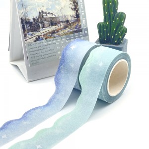 Eco Friendly Custom Design жапон канцелярдык Glitter Washi Tape
