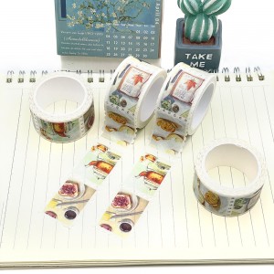 Foil tad-deheb Washi Tape Set Timbru Crafting Stikers Custom Printed Washi Tape