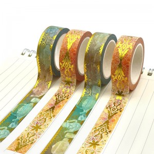 Ысык сатуу бажы түстүү алтын фольга Washi Tape Kawaii Manufacturer