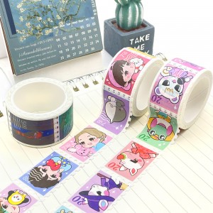 Kawaii DIY Washy Japanese Paper Tropical Custom Logo Adhesive Stamp Washi Tape