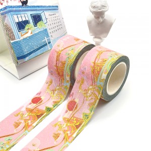 Masking Adhesive Washi Ilustrasi Glitter Tapes Japanese Paper Tape