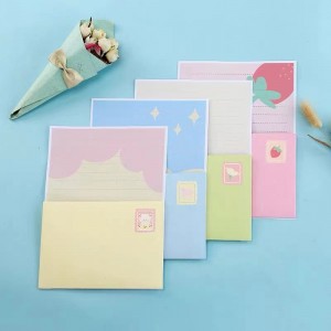 Sobre de diseño de boda con corte de papel para tarjeta de felicitación en caja de agradecimiento