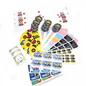 Pribadi Self napel Glossy Paper Sticker Roll bungkusan Printing Labels