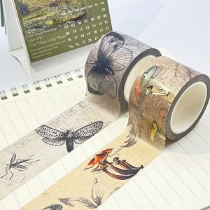Alat tulis Kawaii Cute Animal UV Minyak Masking Washi Tape Custom Printing
