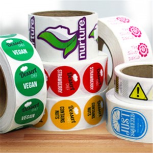 Etichetta adesiva per alimenti personalizzata per imballaggio di stampa all'ingrosso