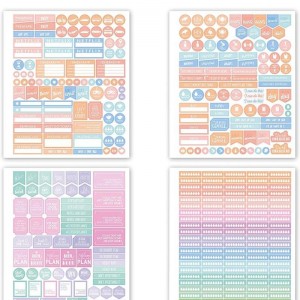 Ökofrëndlech Designer Sticker Pack Jumbo Circles Functional Cute Stickers Fir Monatkalenner