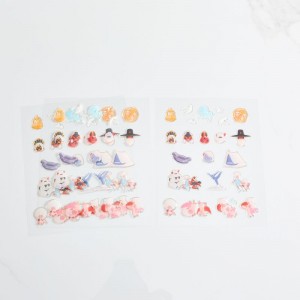 Dekoratif Colorful Sticker Sheets urip Saben Mingguan Monthly Planner Kits Stiker