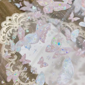 Cinta Washi superpuesta de concha iridiscente 3D