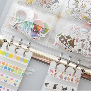 การ์ดตัวอย่างเทป Washi แบบกำหนดเองที่ทำด้วยมือ Washi PVC Cards สำหรับ Washi