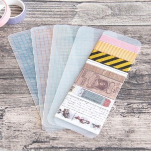 Handgemaakte pasgemaakte Washi Tape-voorbeeldkaart Washi PVC-kaarte vir Washi