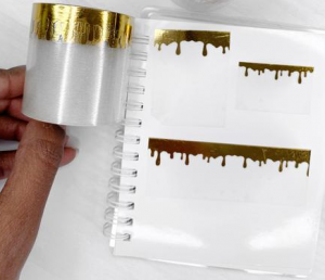 Overlay Custom Nggawe Perforated Foil Pinted Washi Tape Kanggo Planner