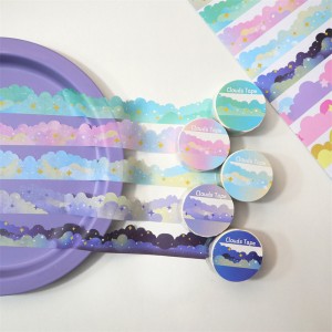 Custom Jieun Dekoratif Die Cut Washi Paper Sticker Tape