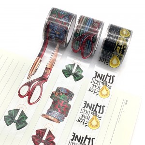 Custom Printing Cute Pattern Overlay Washi Tape para sa DIY Crafts
