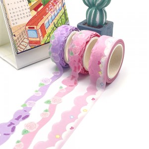 Zakázková razítková dekorativní japonská papírová vysekávaná Washi páska