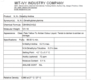 MIT-IVY Athena best hot seller N,N-DIMETHYL-P-TOLUIDINE Factory CAS 99-97-8  china in stock factory best top 1 whatsapp:008613805212761
