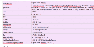C26H29N3O2 CAS 1552-42-7 Crystal violet lactone (CVL)