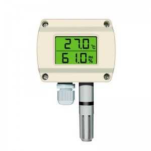 Sensore di temperatura è umidità di l'aria di prezzu bassu RS485 Trasmettitore di temperatura umida di u muru