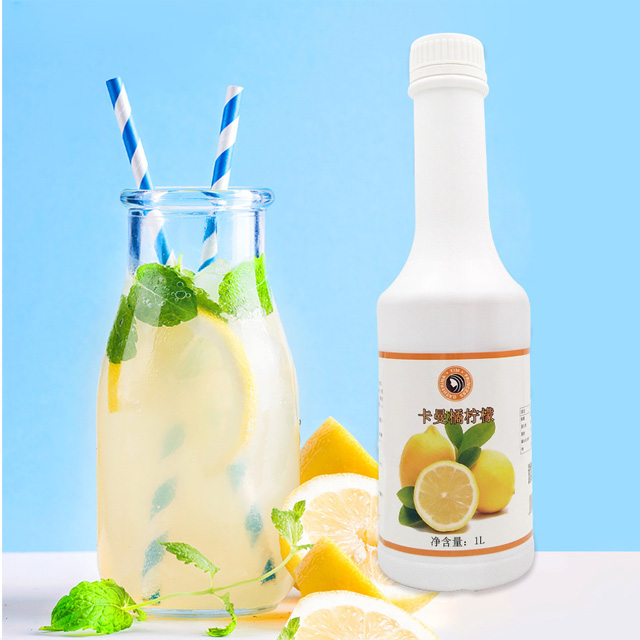 Mixue 1L Kaman Orange Lemon Fruit Concentrate Aromatisierte Getränke für Getränke, Gemüsesaft für Bubble Tea