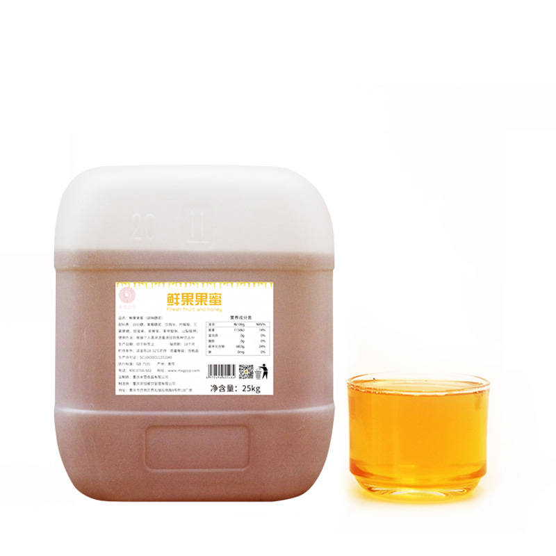 Mixue 25KG فروٽ شربت Honey Liquid Sweet Suger Flavored for Bubble Tea Coffee Dessert Beverage Drink
