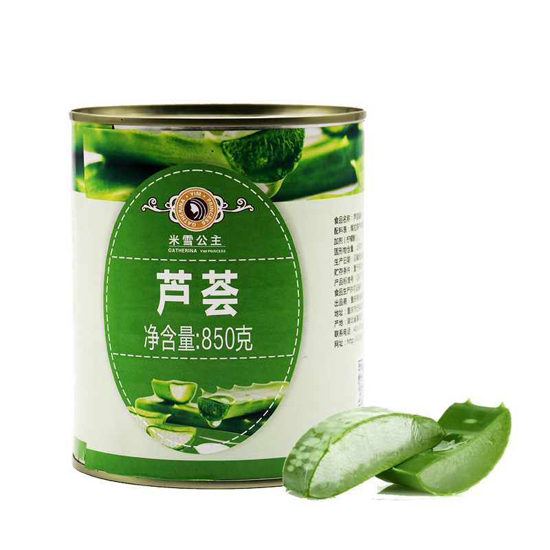 Mixue Canned Food Lidah Vera 850g Hot Jual borongan instan pikeun dessert tea gelembung